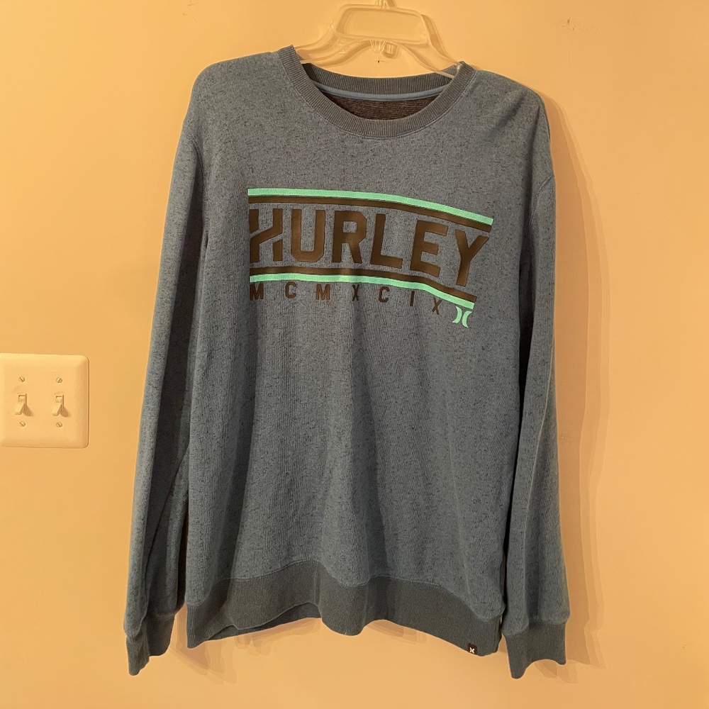Hurley Crewneck sweatshirt Mens blue, size - Large